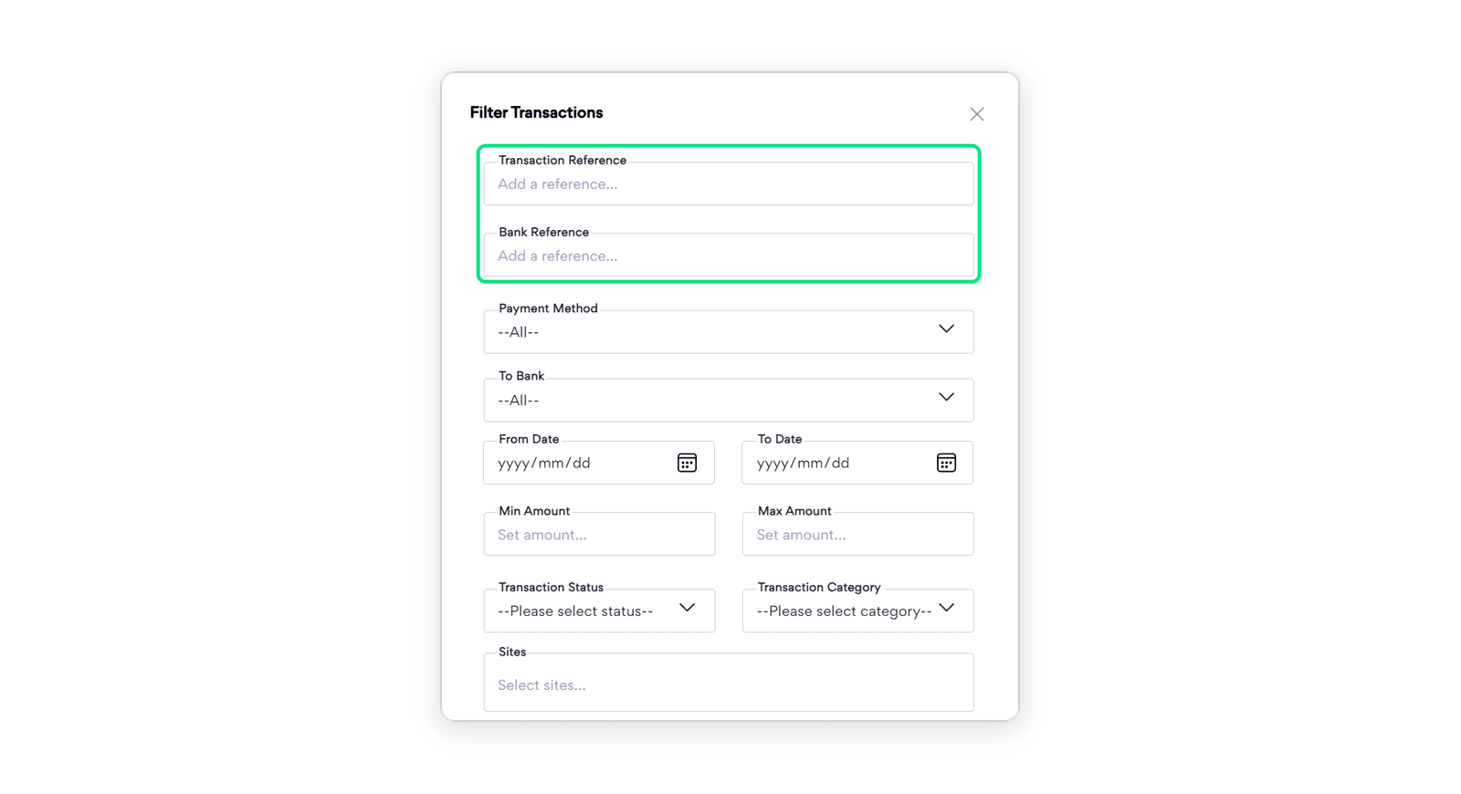 Use Filters to Find Transactions